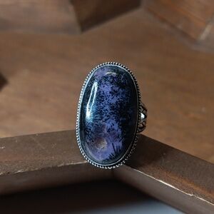 Hand Crafted Purple Cheroite Stone Ring Size 9.5